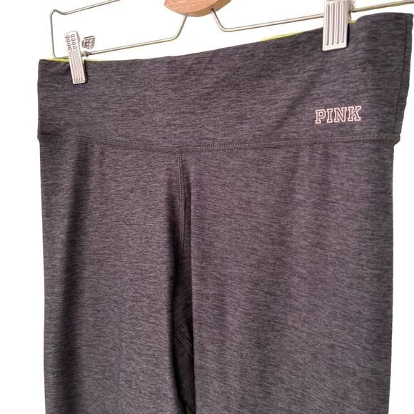 PINK Victoria's Secret High Waist Legging in Grey and Neon Green Size Small - Picture 3 of 5